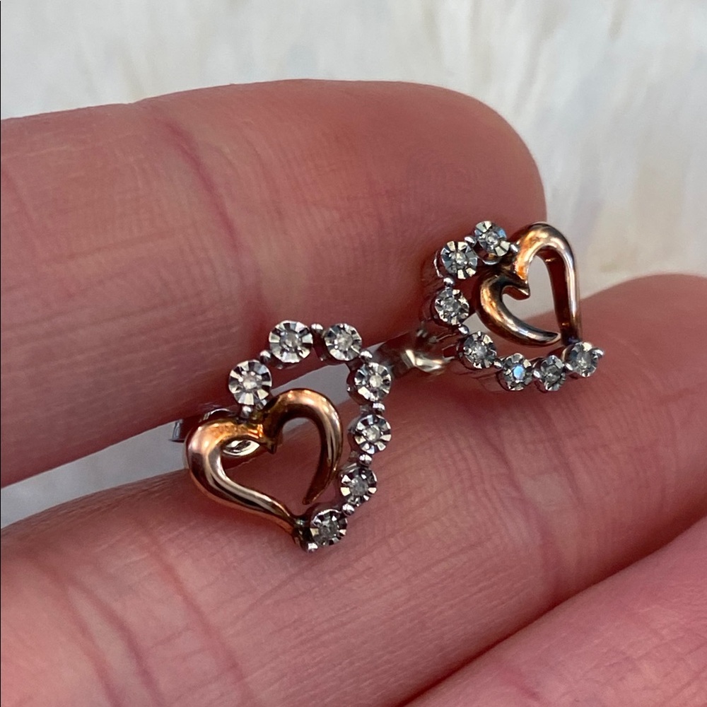 Heart Diamond Earrings - Picture 5 of 5